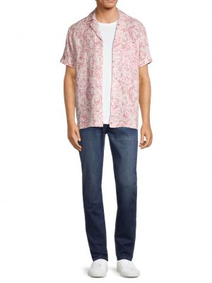 Джинсовая рубашка в цветочек с принтом Joe's Jeans