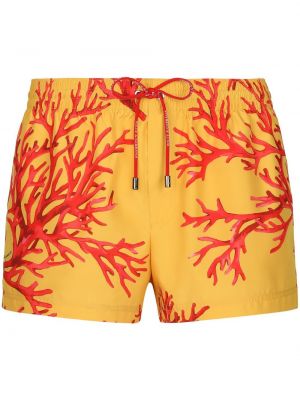 Trykt shorts Dolce & Gabbana gul