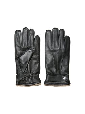 Γάντια Selected Homme μαύρο