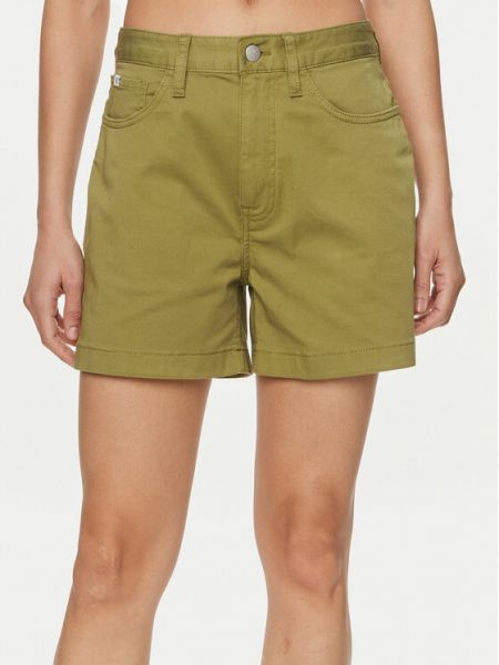 Дънкови шорти Calvin Klein Jeans зелено