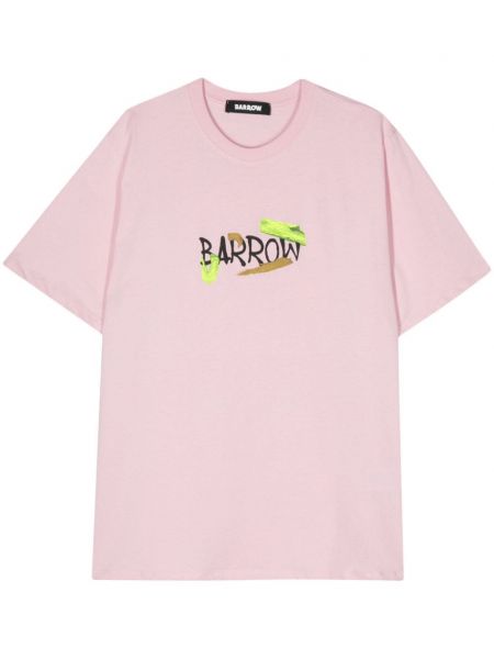 Kokvilnas t-krekls ar apdruku Barrow rozā