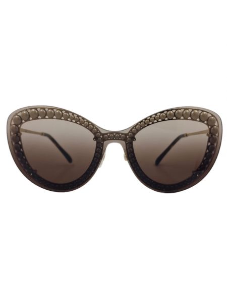Gafas de sol con perlas Chanel marrón