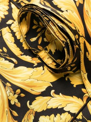 Jedwabny szlafrok z nadrukiem Versace
