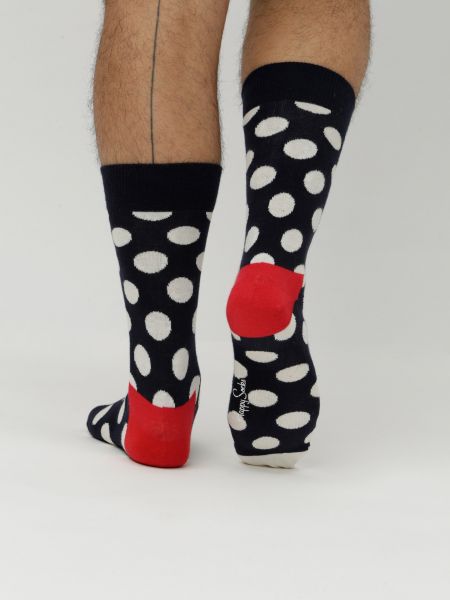 Bodkované ponožky Happy Socks čierna