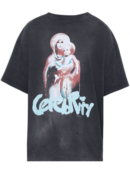 T-shirt aus baumwoll mit print Saint Mxxxxxx schwarz