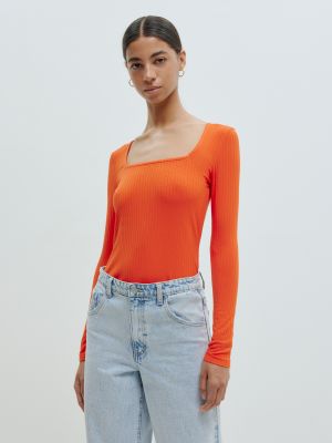 T-shirt a maniche lunghe Edited arancione