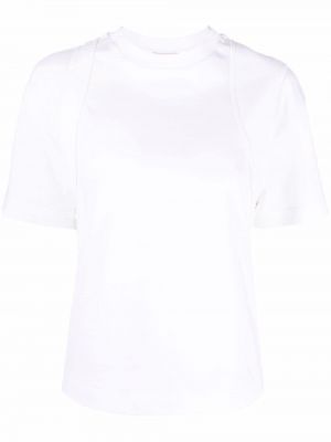 Bavlnené tričko Alexander Mcqueen biela