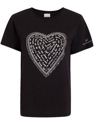 T-shirt de motif coeur Cinq A Sept