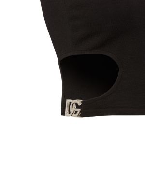 Crop top jersey Dolce & Gabbana černý