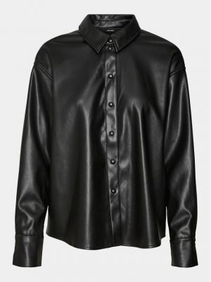 Priliehavá košeľa Vero Moda čierna