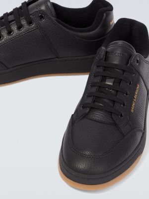 Bőr sneakers Saint Laurent fekete