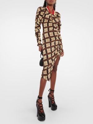 Kostkované bavlněné midi šaty Vivienne Westwood