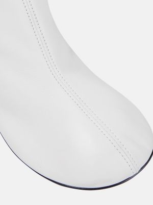 Δερμάτινα μποτάκια αστραγάλου Balenciaga λευκό