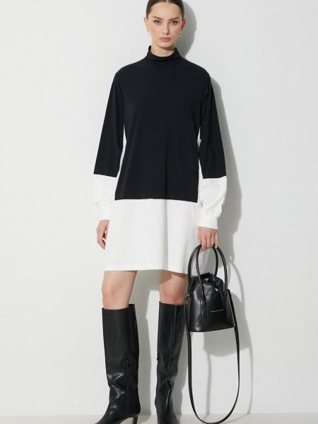 Oversized mini šaty Mm6 Maison Margiela černé