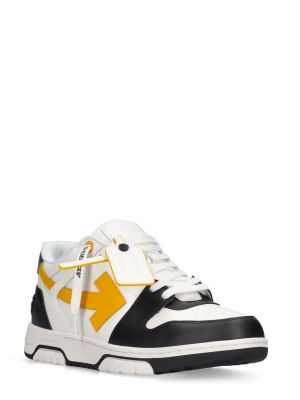 Sneakers di pelle Off-white giallo