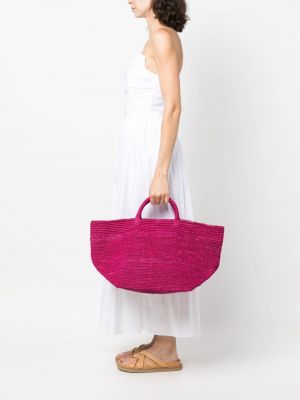 Pletená shopper kabelka Ibeliv růžová