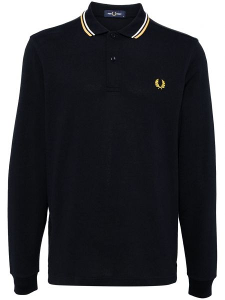 Poloshirt med broderier Fred Perry blå