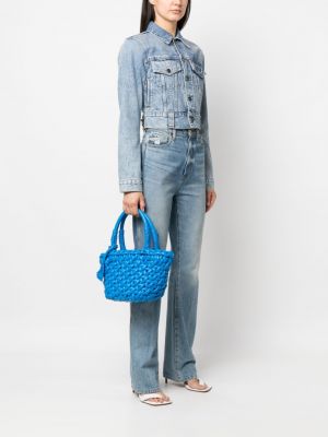 Leder shopper handtasche Alanui blau
