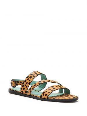 Leopardí sandály bez podpatku s potiskem Blue Bird Shoes