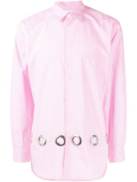 Tarkistettu paitapusero Comme Des Garcons Shirt pinkki