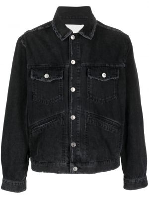 Jeansjacke mit stickerei Marant schwarz