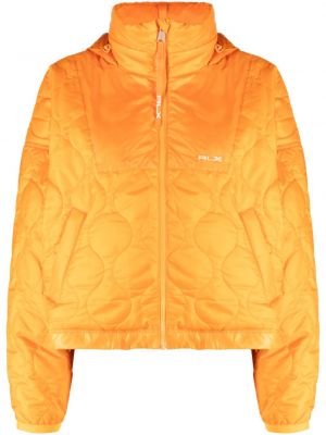 Péřová bunda na zip Polo Ralph Lauren oranžová