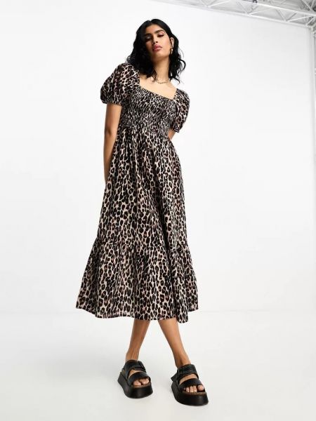 Леопардовое длинное платье с принтом Accessorize