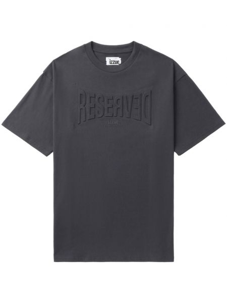 T-shirt avec imprimé slogan Izzue gris