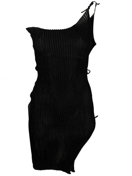 Aszimmetrikus midi ruha A. Roege Hove fekete