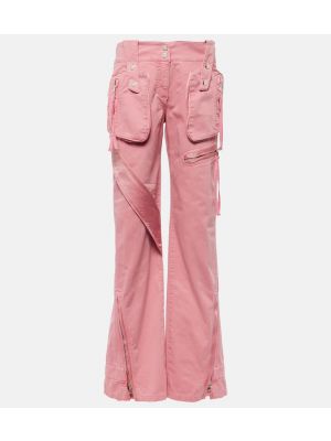 Straight fit džíny s nízkým pasem Blumarine růžové