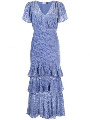 Aksamitna sukienka wieczorowa Rixo niebieska