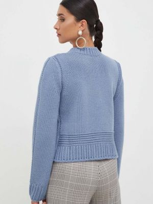 Gyapjú pulóver Luisa Spagnoli kék
