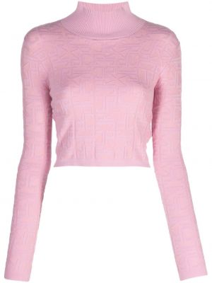 Жакардов пуловер John Richmond розово