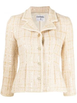 Καρό μπλέιζερ tweed Chanel Pre-owned