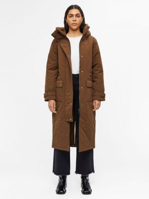 Зимнее пальто Object коричневое