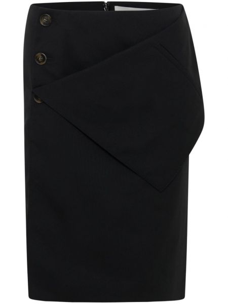 Midi sukně s nízkým pasem Dion Lee černé