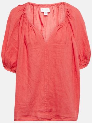 Льняная блузка Velvet, розовая