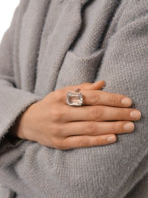 Кольцо Swarovski серебряное