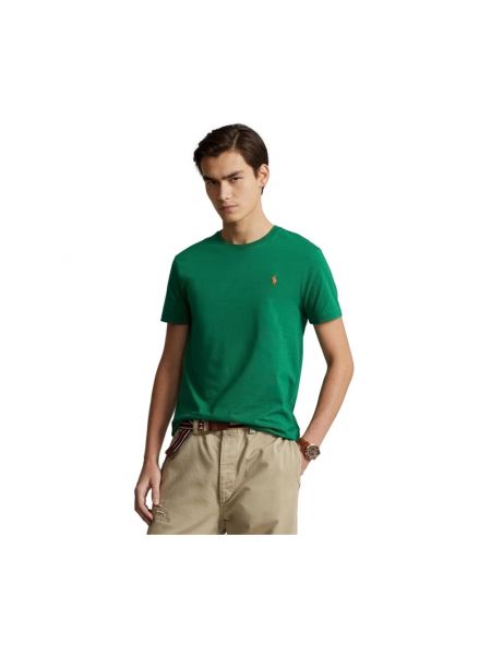 Camiseta slim fit de algodón Ralph Lauren verde