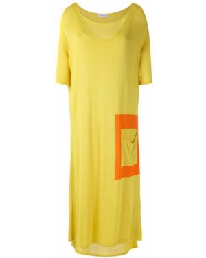 Трикотажное платье миди Mara Mac, желтое