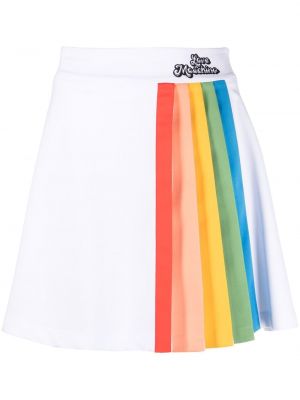 Плиссированная юбка мини Love Moschino, белая