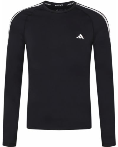 Μακρυμάνικη ριγέ μπλούζα Adidas Performance μαύρο