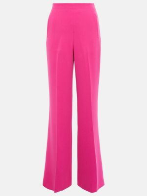 Kalhoty s vysokým pasem relaxed fit Roland Mouret růžové