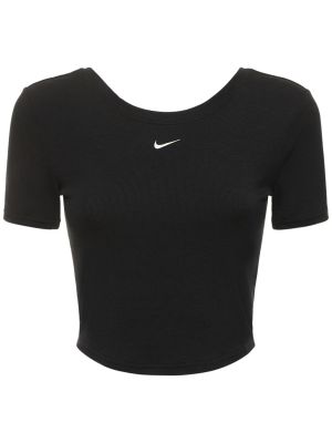 Риза с къс ръкав Nike черно