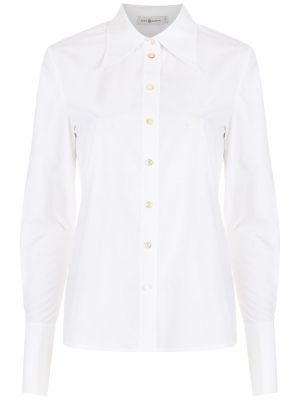 Пухена риза с копчета Tory Burch бяло