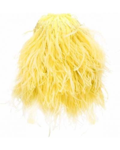 Bolsa con plumas de plumas The Attico amarillo