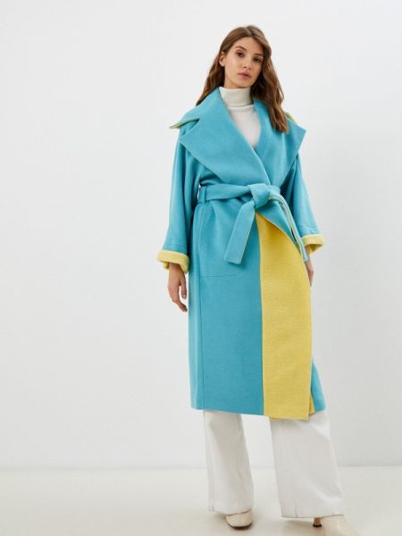 Демисезонное пальто Mazari Tradition голубое
