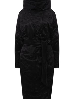 Утепленное пальто Giorgio Armani черное