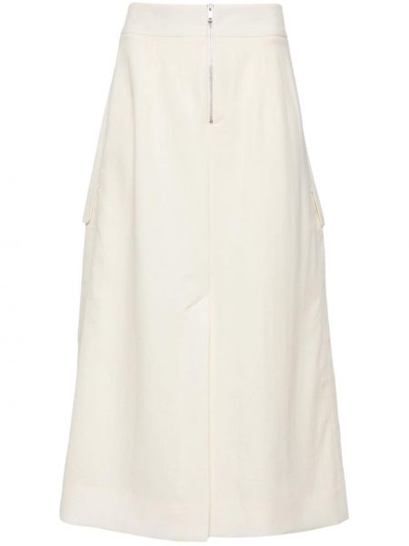 Βαμβακερή φούστα Studio Nicholson λευκό
