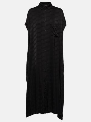 Черное платье миди Balenciaga